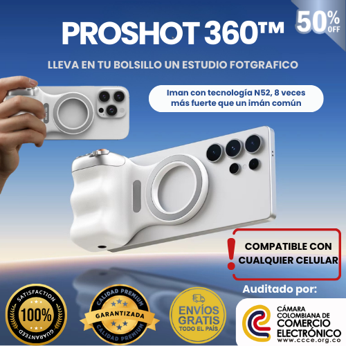 PROSHOT360® — Soporte magnético para fotos y videos profesionales