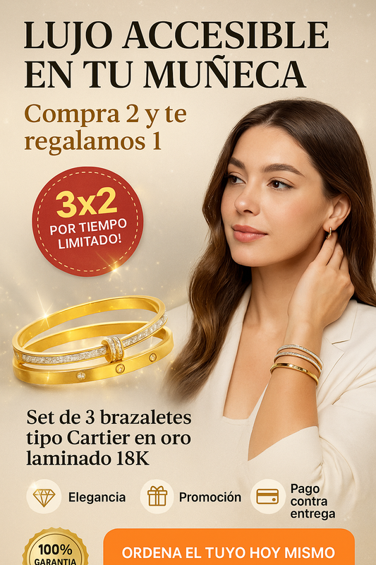 Set brazaletes tipo cartier  — Lujo y exclusividad