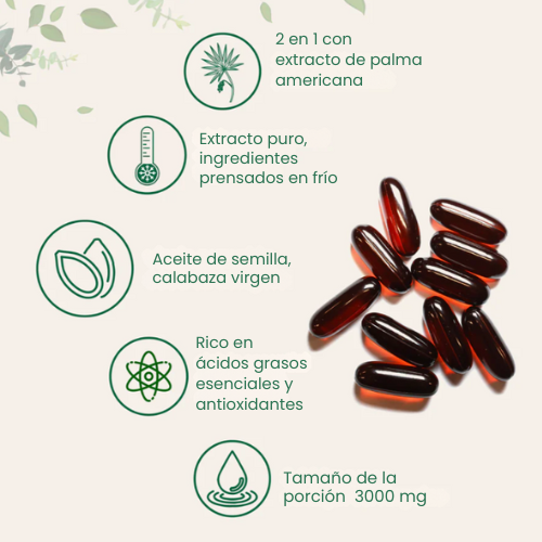 Aceite de Semilla de Calabaza con Palma Americana
