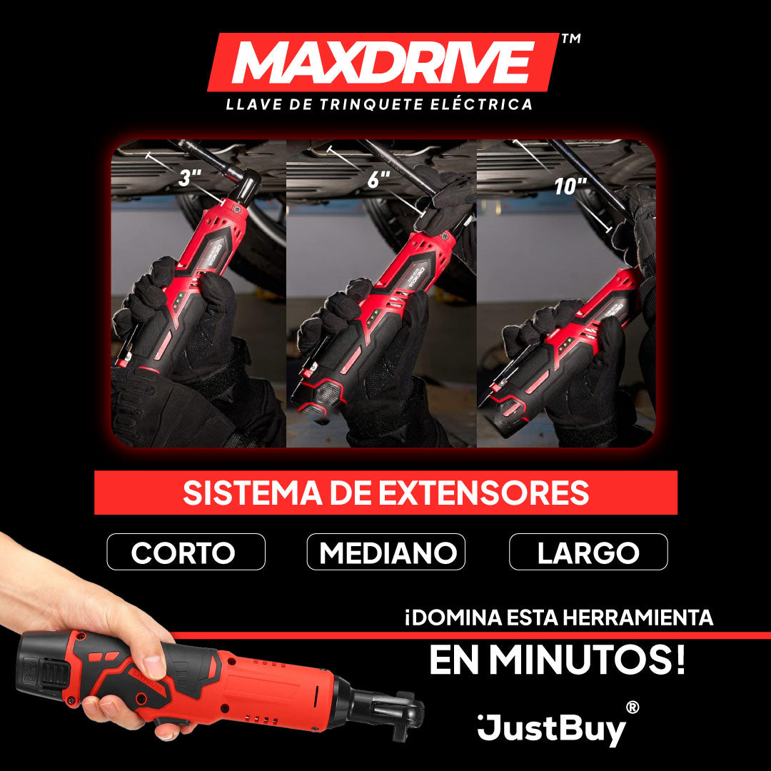 MaxDrive™: Trinquete Eléctrico de Alta Potencia para Desatornillar y Atornillar