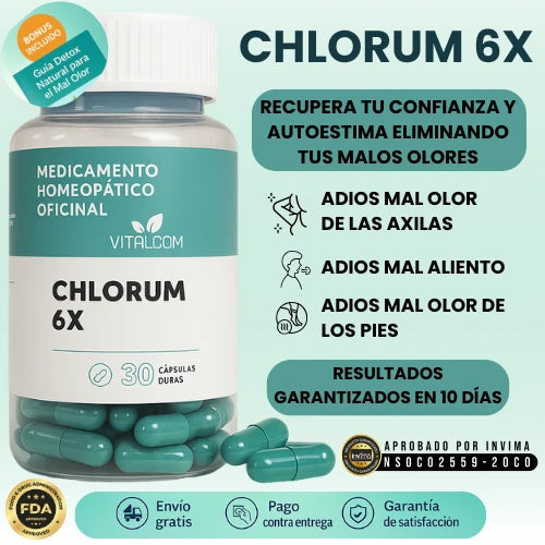 Chlorum 6x — Elimina tus malos olores desde adentro